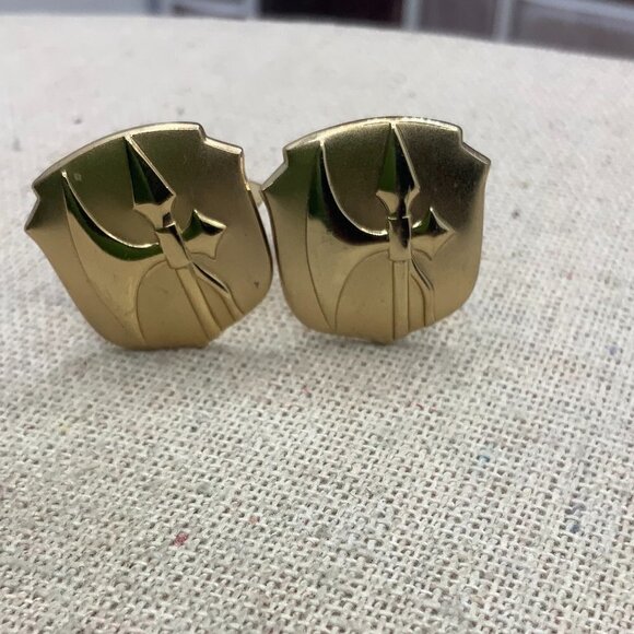 Pat Pend Vintage Gold Tone Cuff Links - Picture 1 of 5
